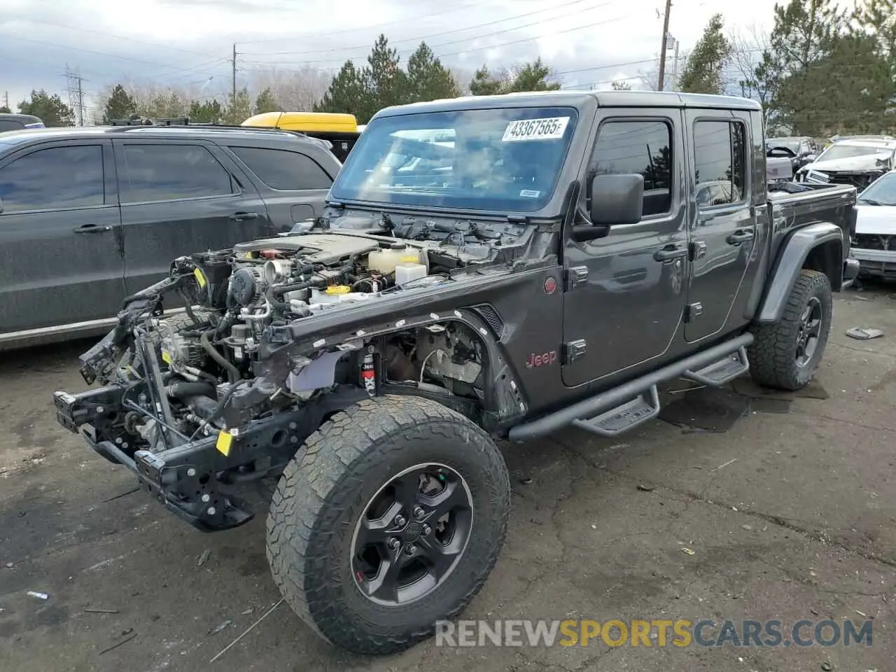 1 Photograph of a damaged car 1C6JJTBG4ML504141 JEEP GLADIATOR 2021
