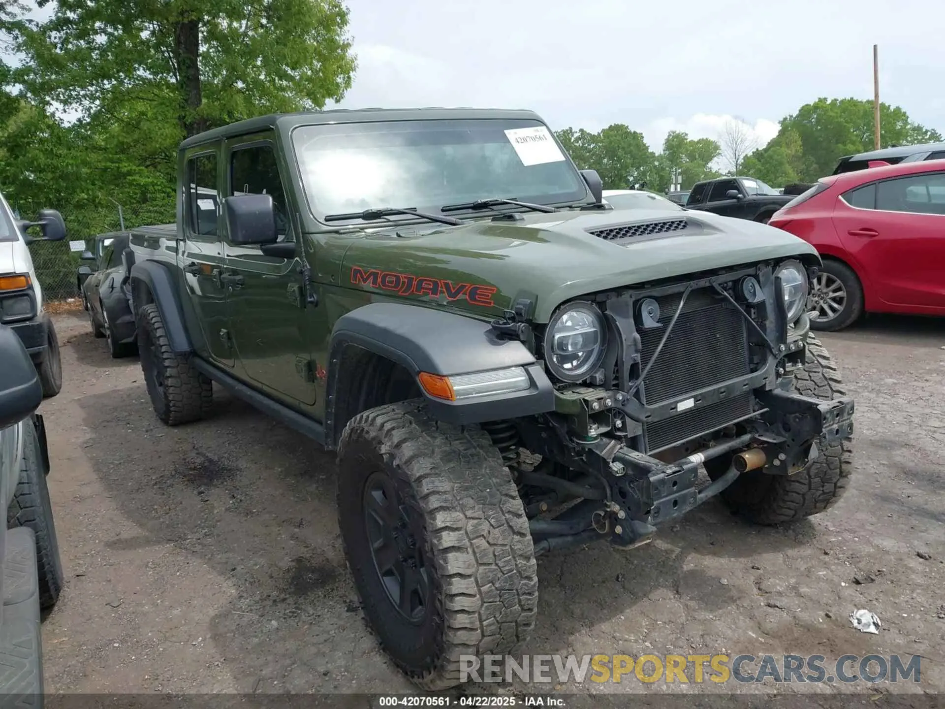 1 Photograph of a damaged car 1C6JJTEG0ML603356 JEEP GLADIATOR 2021