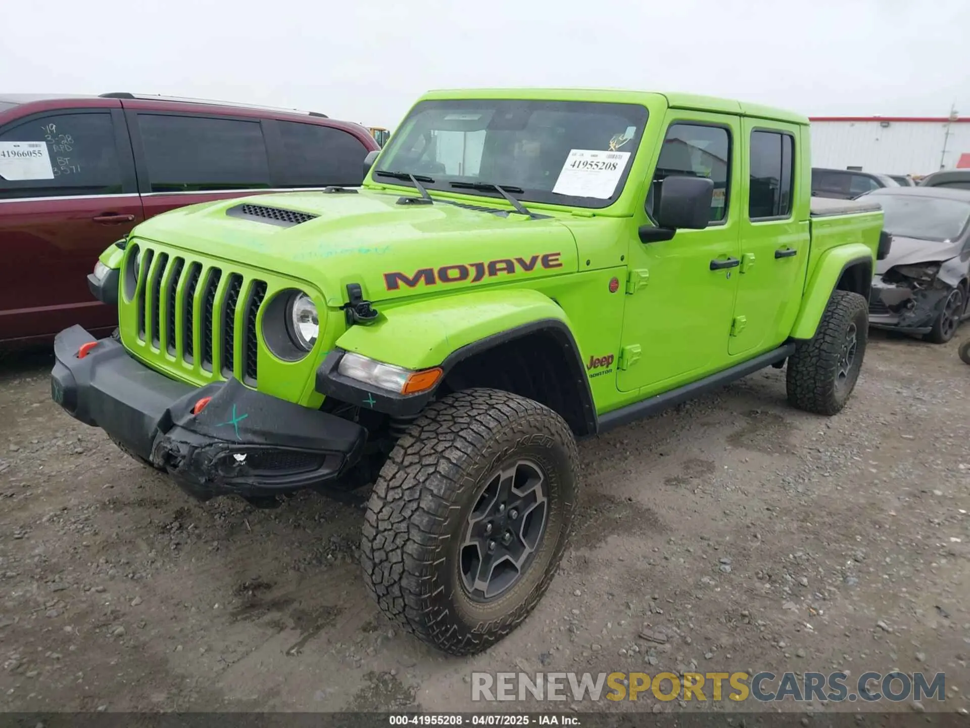 2 Photograph of a damaged car 1C6JJTEG1ML618948 JEEP GLADIATOR 2021