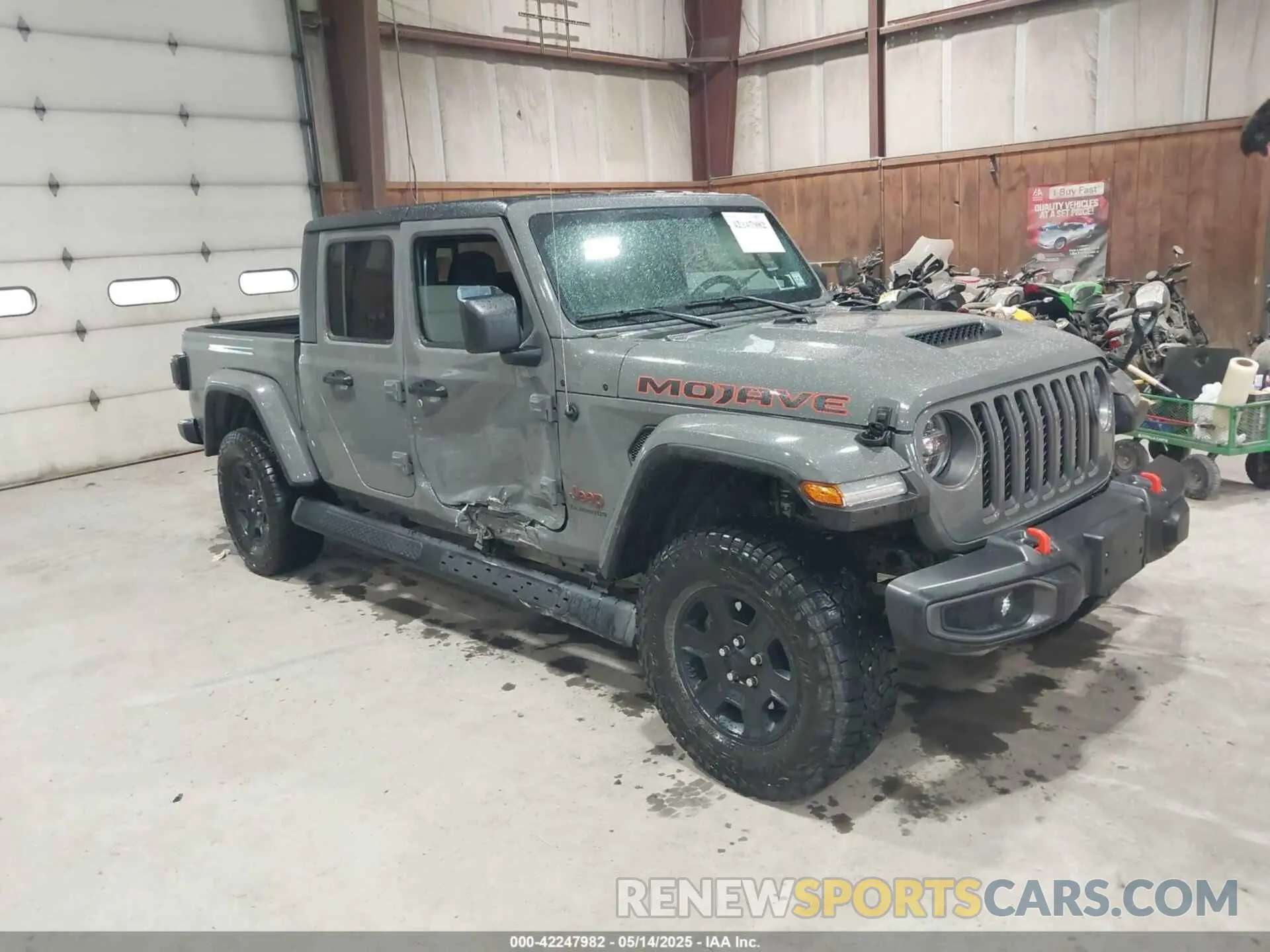 1 Photograph of a damaged car 1C6JJTEG5ML524829 JEEP GLADIATOR 2021