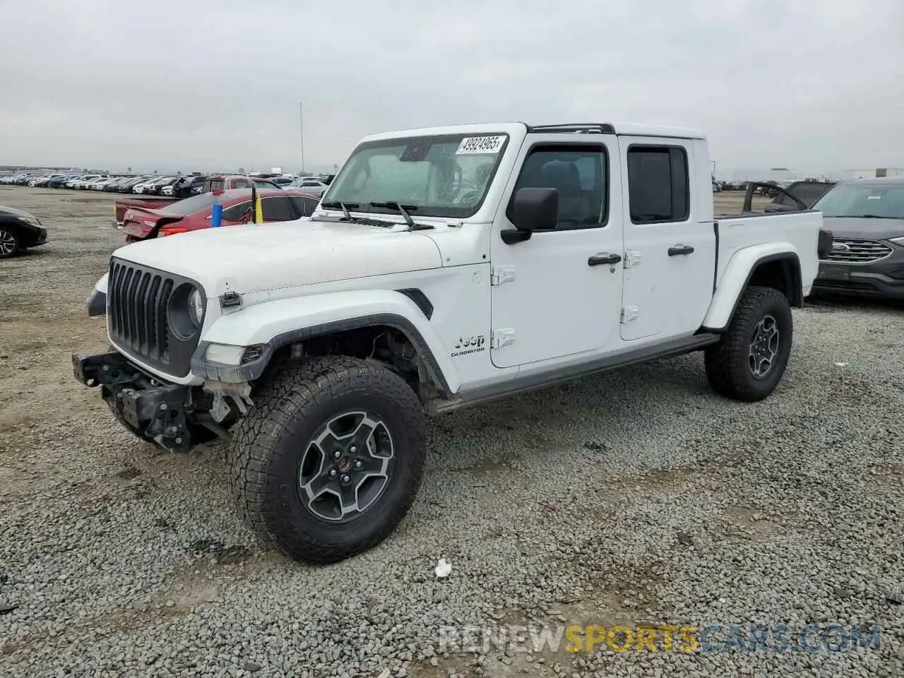 1 Photograph of a damaged car 1C6JJTEG6ML516867 JEEP GLADIATOR 2021