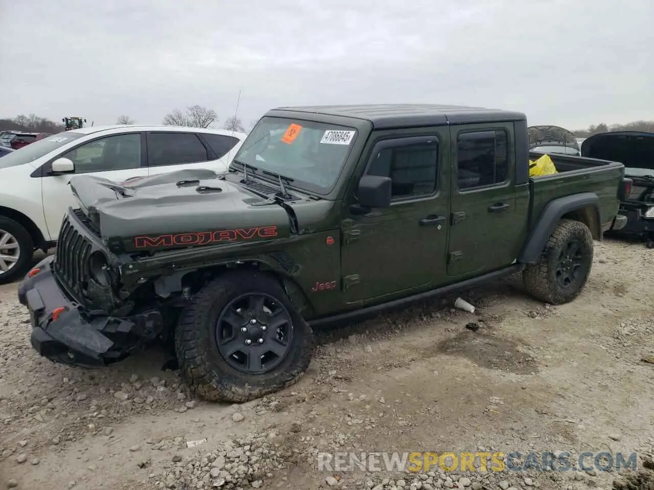 1 Photograph of a damaged car 1C6JJTEG6ML595540 JEEP GLADIATOR 2021