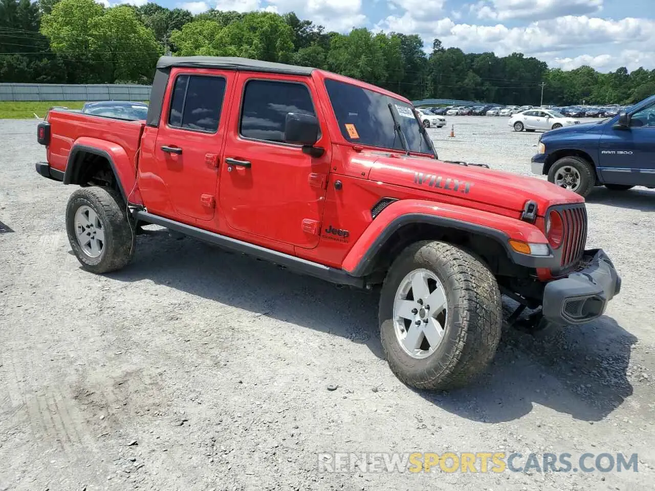 4 Photograph of a damaged car 1C6HJTAG0NL143816 JEEP GLADIATOR 2022