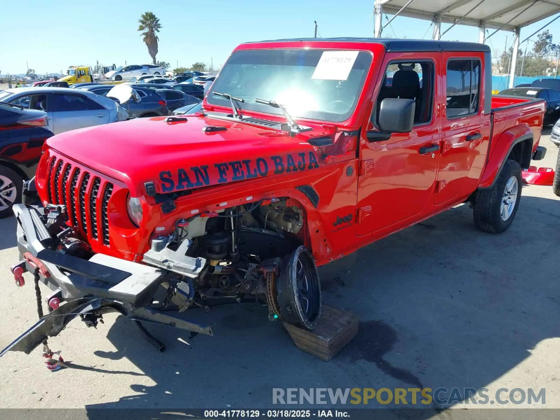 2 Photograph of a damaged car 1C6HJTAG0NL180848 JEEP GLADIATOR 2022
