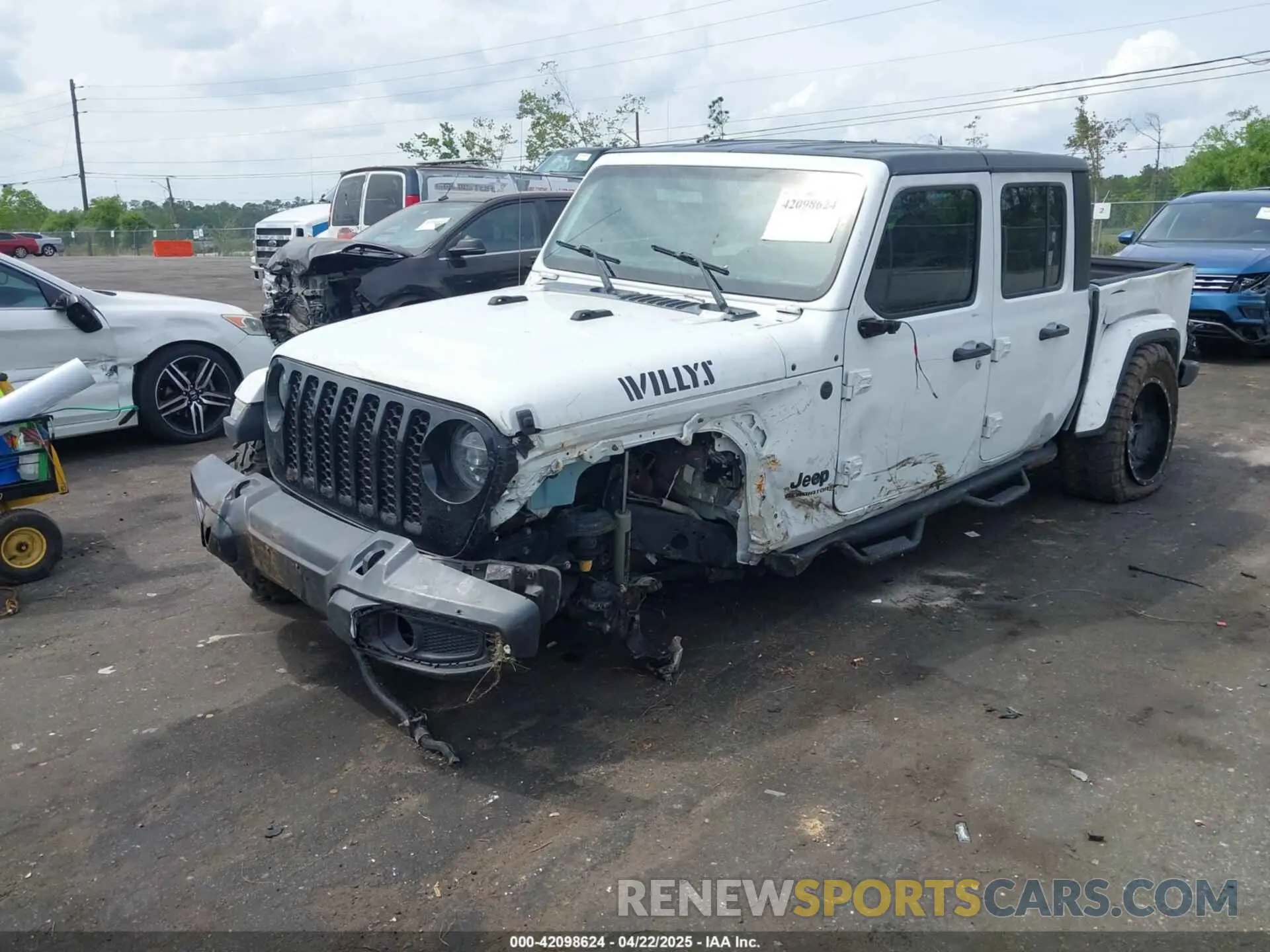 2 Photograph of a damaged car 1C6HJTAG1NL144540 JEEP GLADIATOR 2022