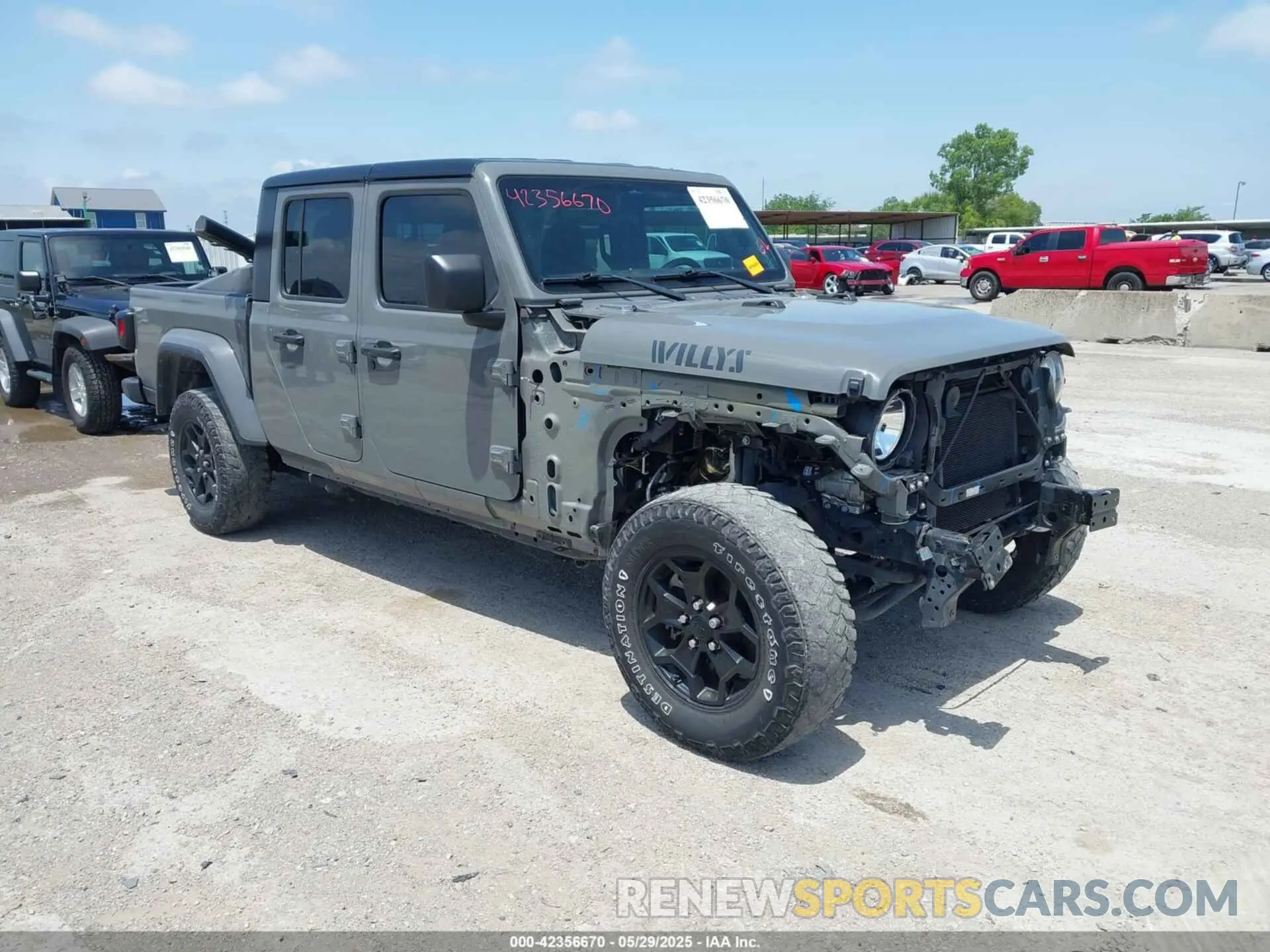 1 Photograph of a damaged car 1C6HJTAG2NL120294 JEEP GLADIATOR 2022