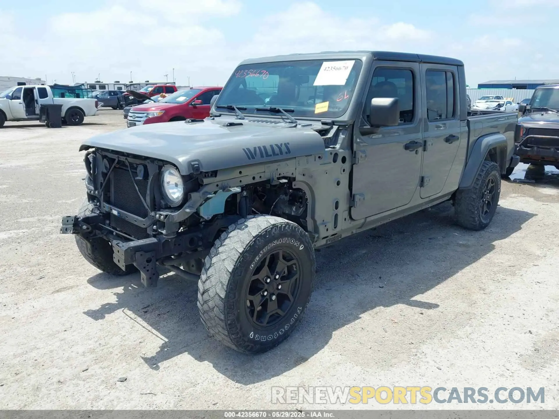 2 Photograph of a damaged car 1C6HJTAG2NL120294 JEEP GLADIATOR 2022