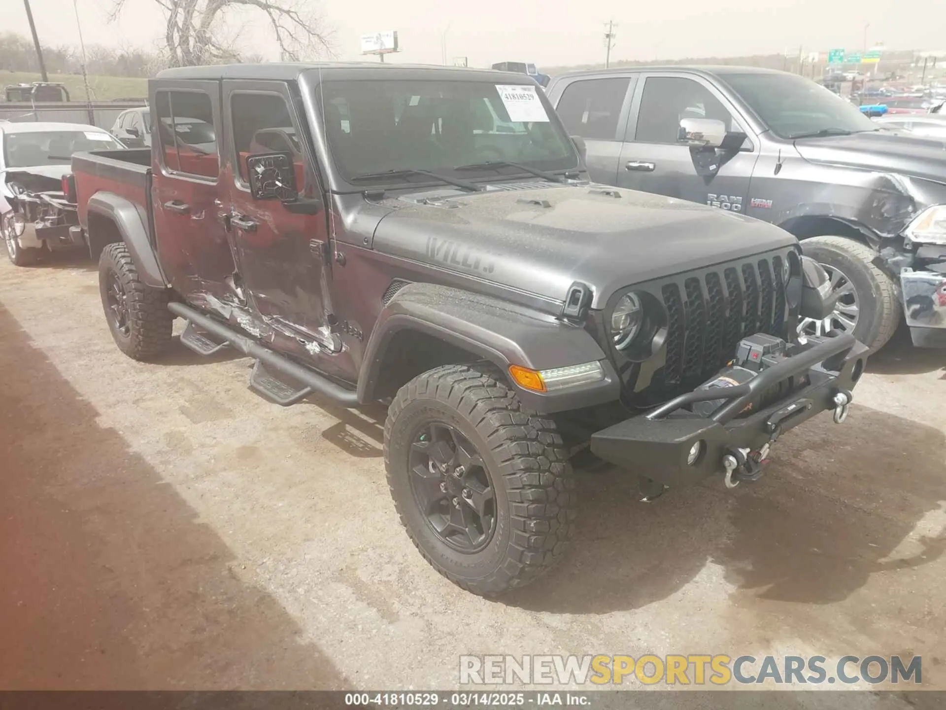 1 Photograph of a damaged car 1C6HJTAG2NL159595 JEEP GLADIATOR 2022