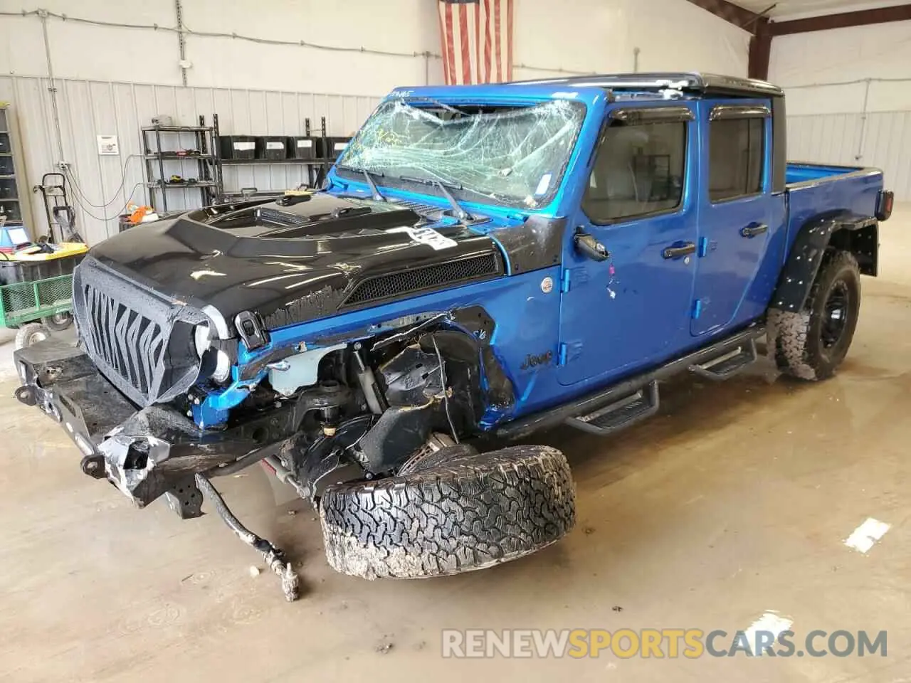 1 Photograph of a damaged car 1C6HJTAG4NL106865 JEEP GLADIATOR 2022