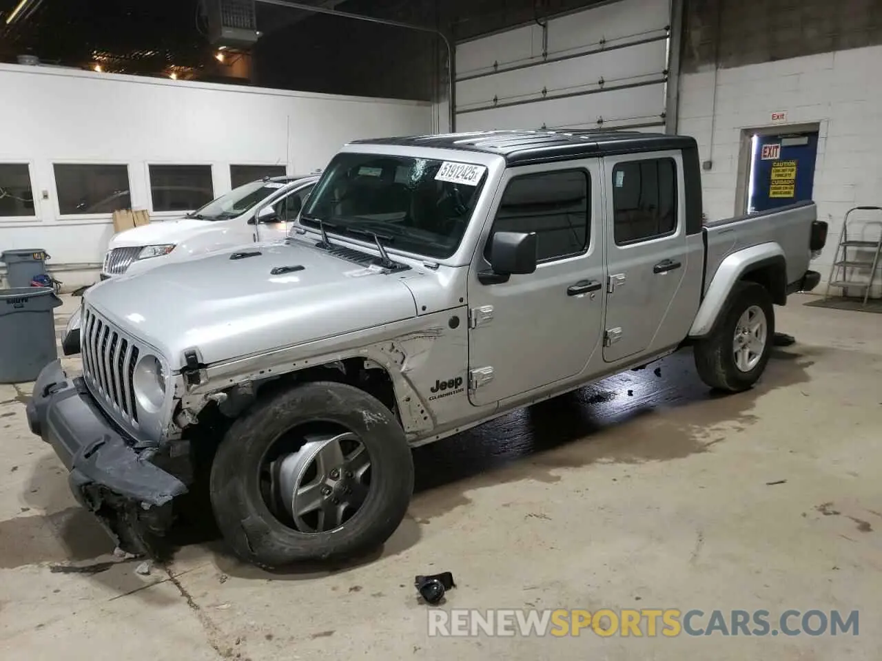 1 Photograph of a damaged car 1C6HJTAG5NL117583 JEEP GLADIATOR 2022