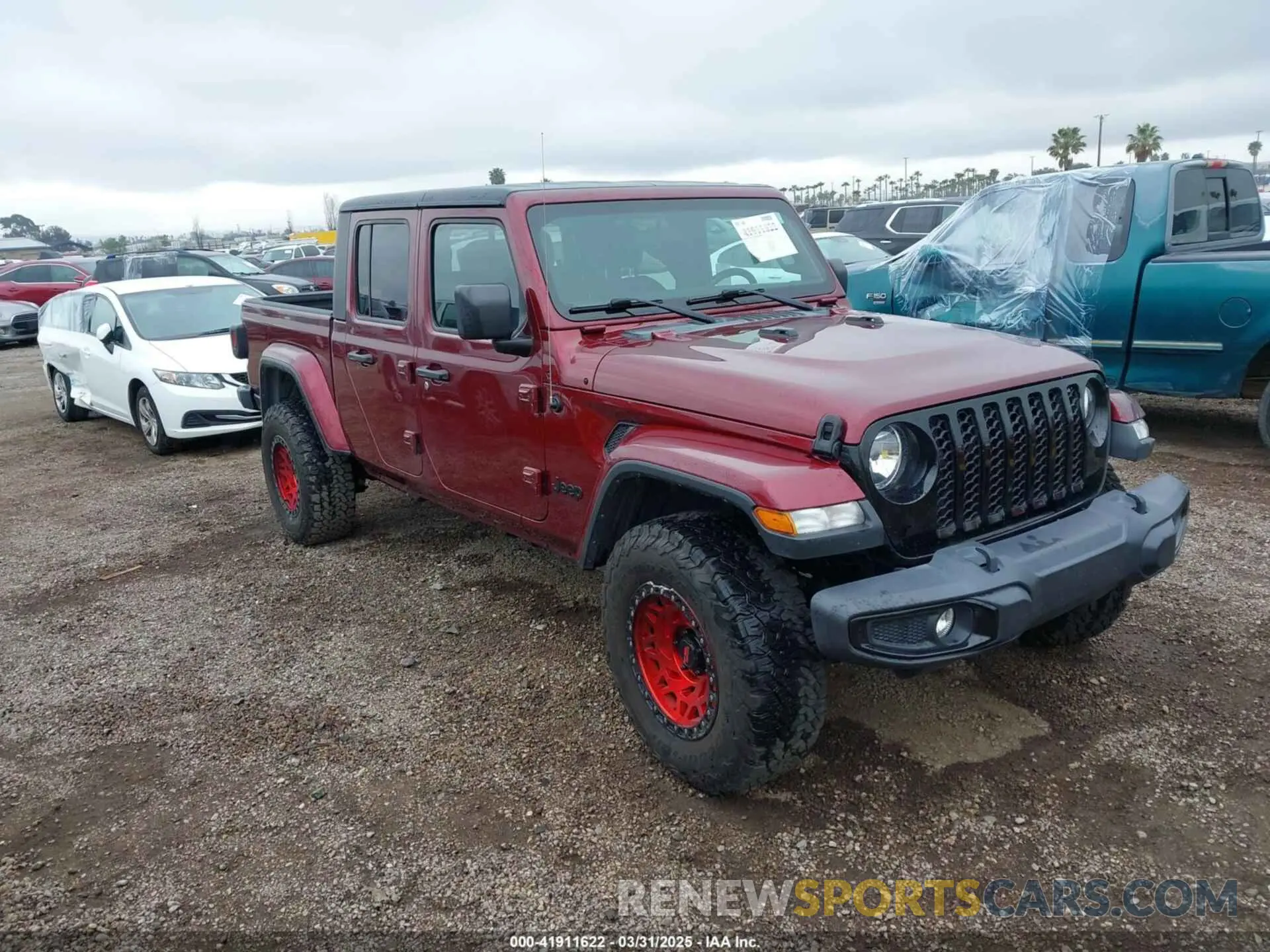 1 Photograph of a damaged car 1C6HJTAG5NL132164 JEEP GLADIATOR 2022