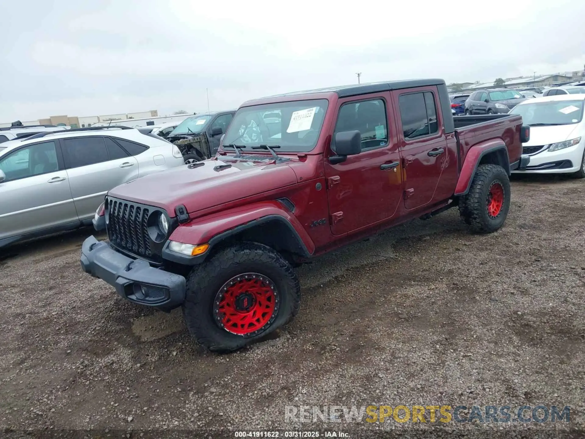 2 Photograph of a damaged car 1C6HJTAG5NL132164 JEEP GLADIATOR 2022