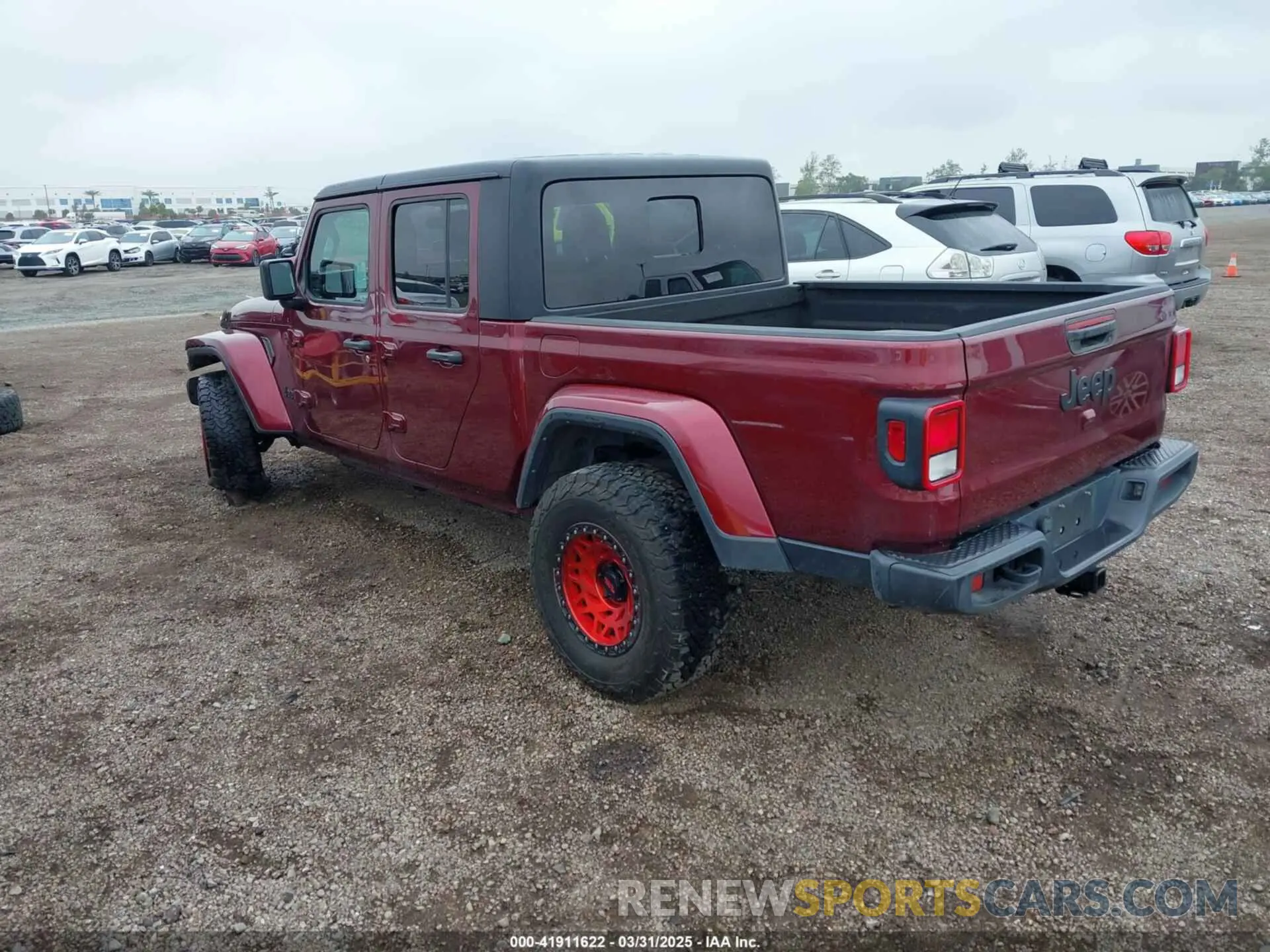3 Photograph of a damaged car 1C6HJTAG5NL132164 JEEP GLADIATOR 2022