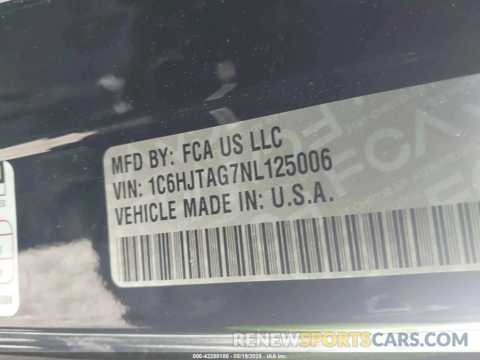 9 Photograph of a damaged car 1C6HJTAG7NL125006 JEEP GLADIATOR 2022