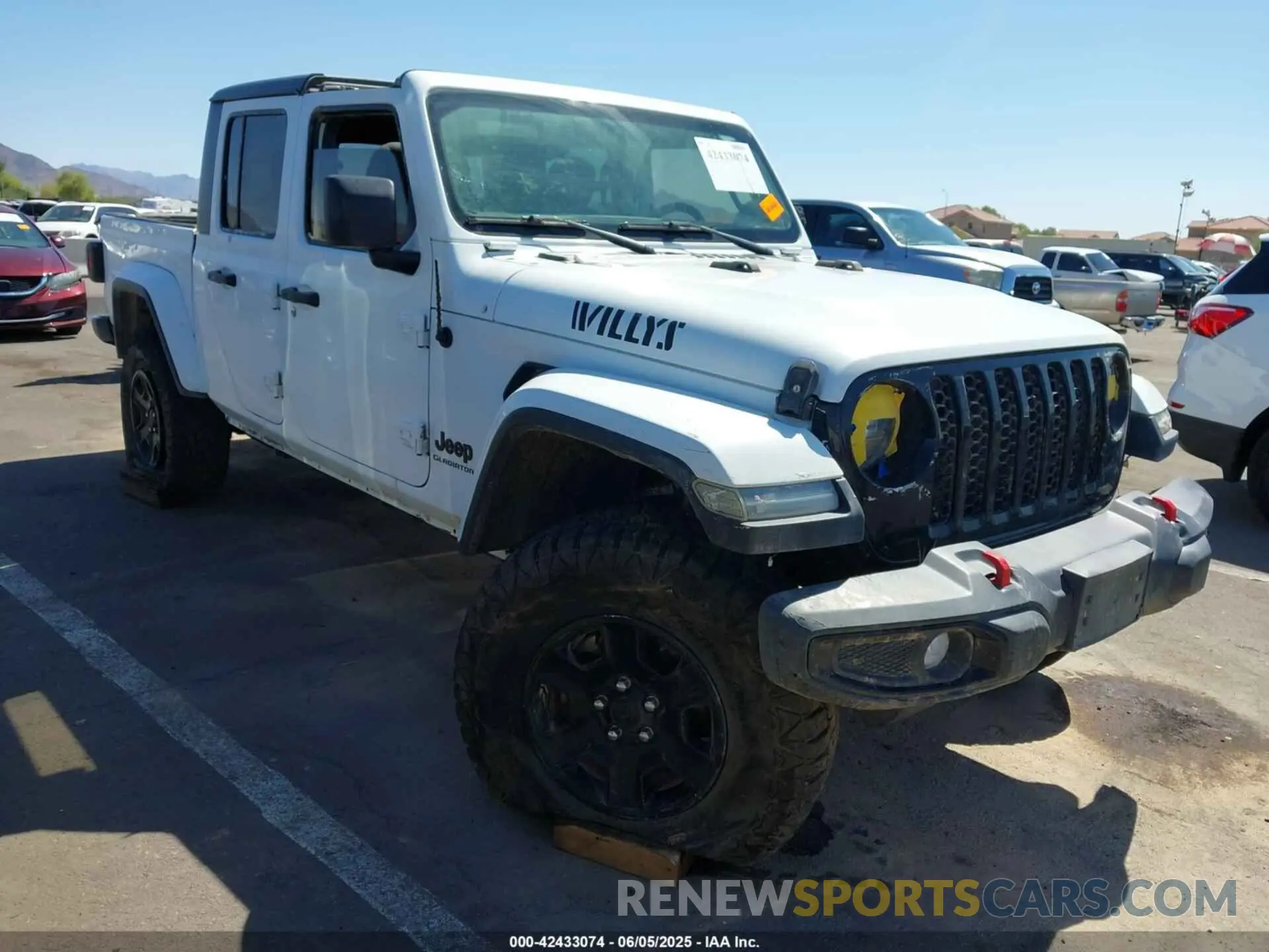 1 Photograph of a damaged car 1C6HJTAG8NL155888 JEEP GLADIATOR 2022