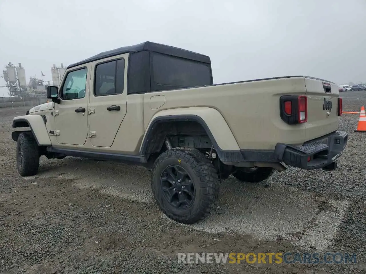 2 Photograph of a damaged car 1C6HJTAG8NL167359 JEEP GLADIATOR 2022