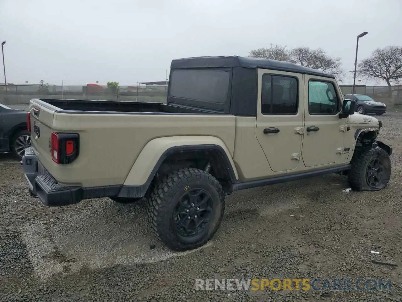 3 Photograph of a damaged car 1C6HJTAG8NL167359 JEEP GLADIATOR 2022