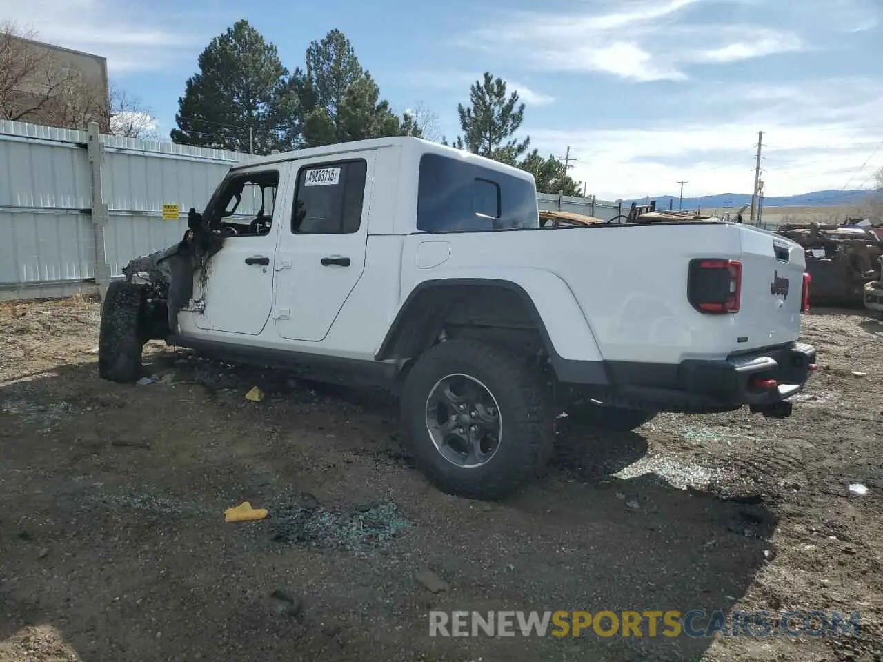 2 Photograph of a damaged car 1C6JJTBM3NL107950 JEEP GLADIATOR 2022