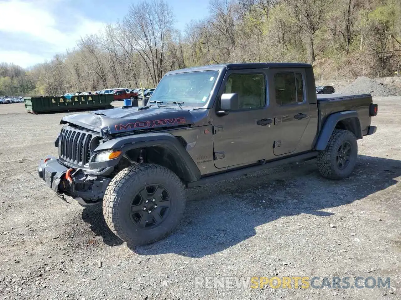 1 Photograph of a damaged car 1C6JJTEG4NL163076 JEEP GLADIATOR 2022