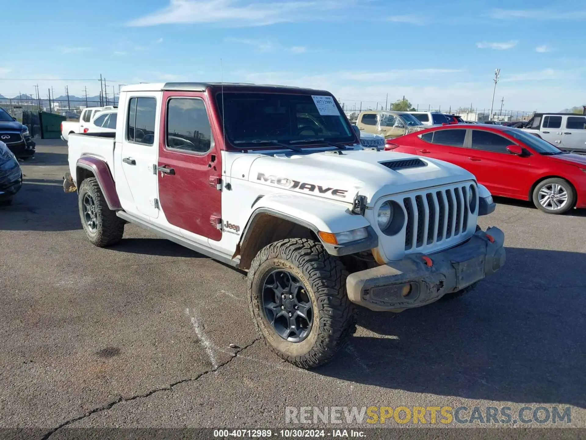 1 Photograph of a damaged car 1C6JJTEG6NL100383 JEEP GLADIATOR 2022