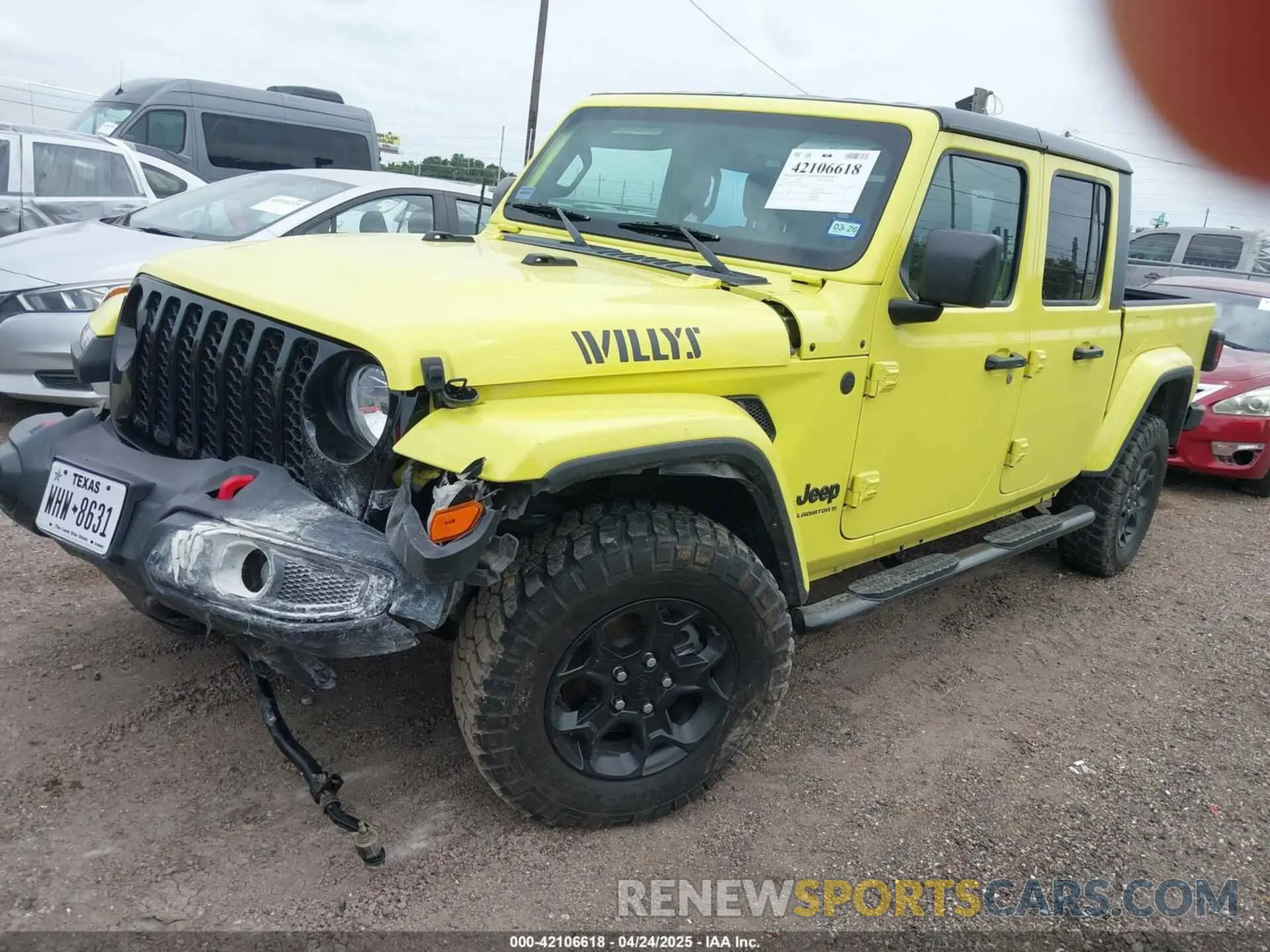 2 Photograph of a damaged car 1C6HJTAG1PL576760 JEEP GLADIATOR 2023