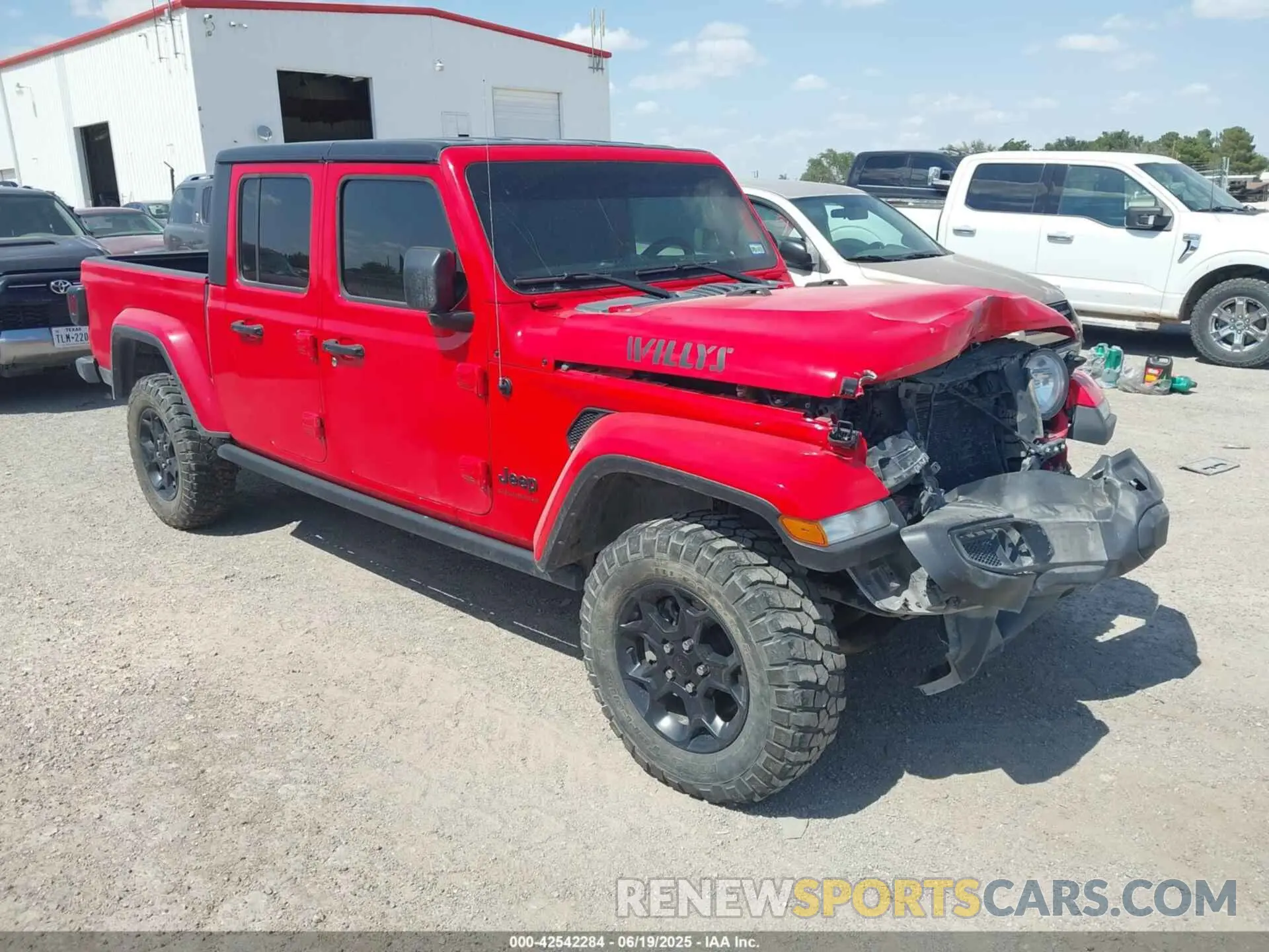 1 Photograph of a damaged car 1C6HJTAG6PL545780 JEEP GLADIATOR 2023