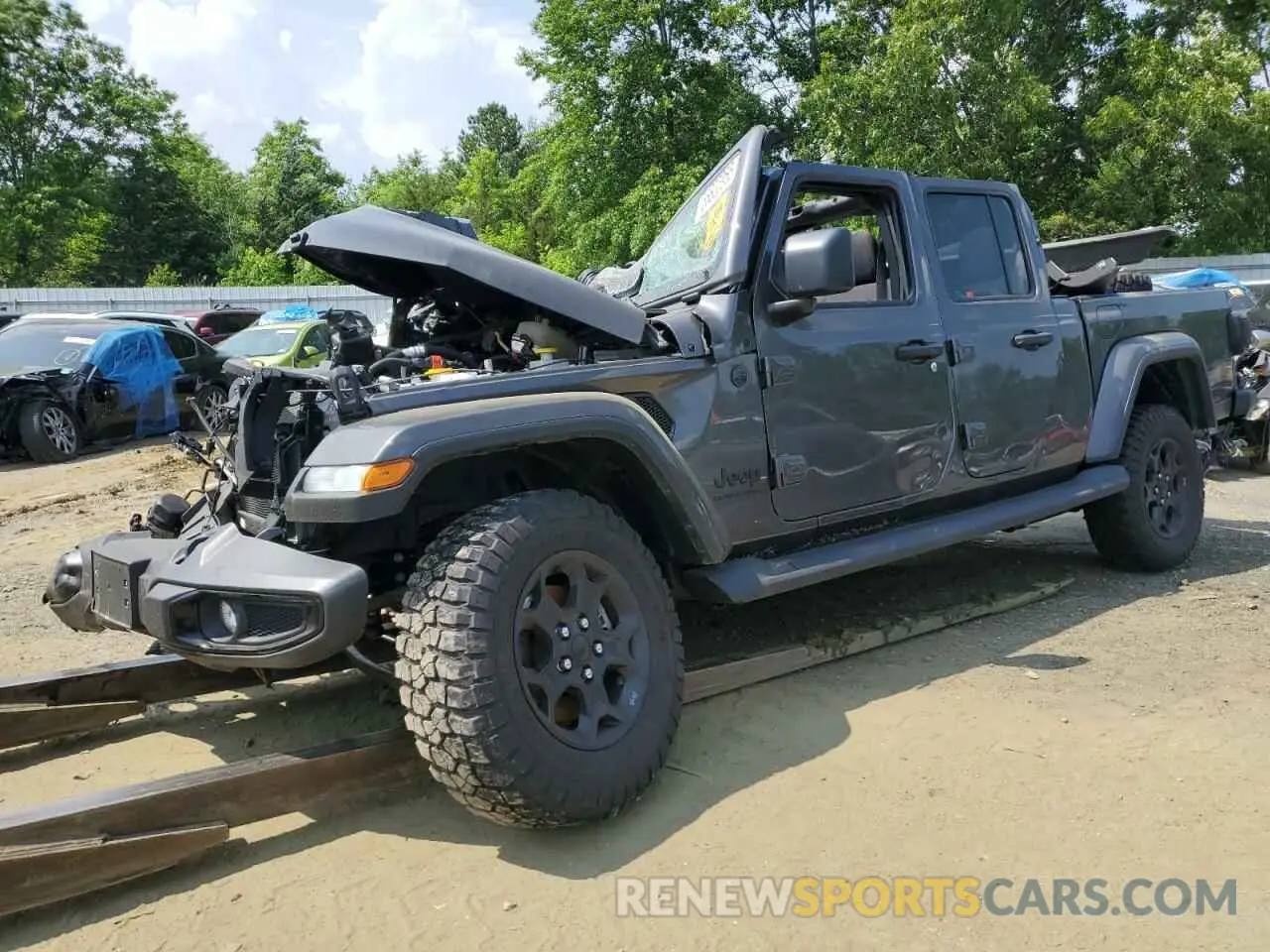 1 Photograph of a damaged car 1C6HJTAGXPL573758 JEEP GLADIATOR 2023