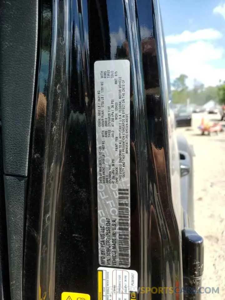 14 Photograph of a damaged car 1C6HJTFG1PL591347 JEEP GLADIATOR 2023