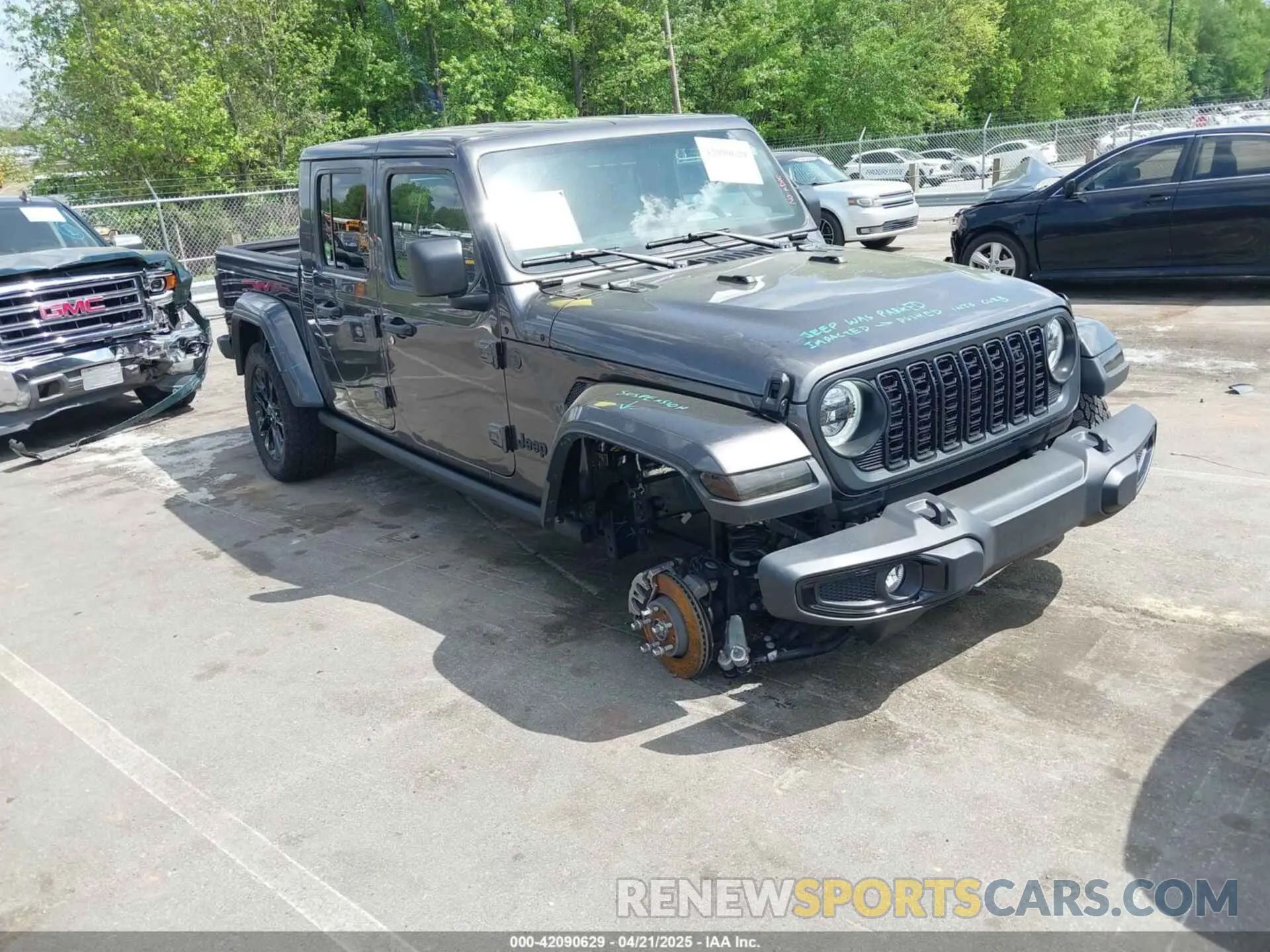 1 Photograph of a damaged car 1C6HJTAG0RL131543 JEEP GLADIATOR 2024