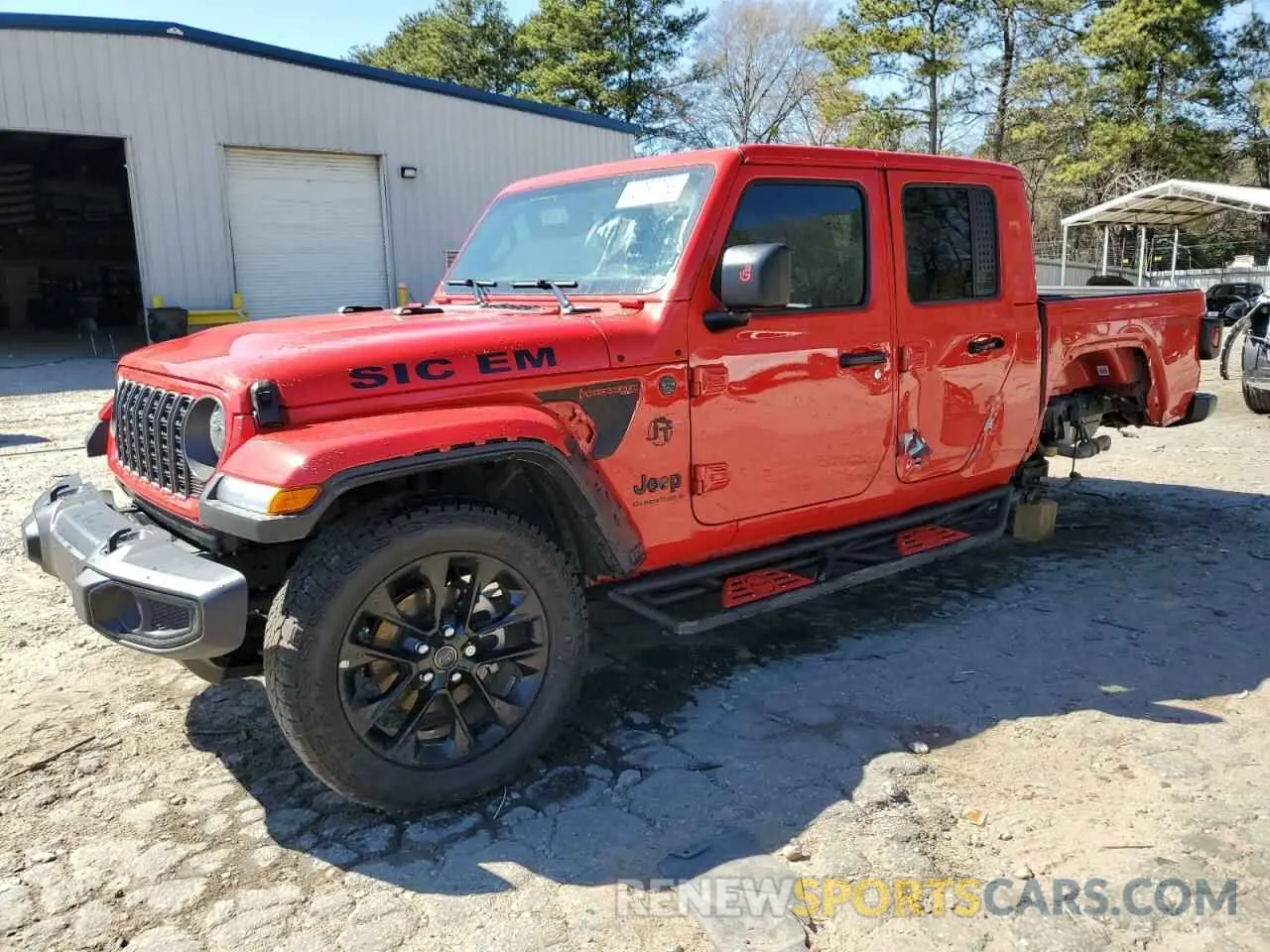 1 Photograph of a damaged car 1C6HJTAG5RL125558 JEEP GLADIATOR 2024
