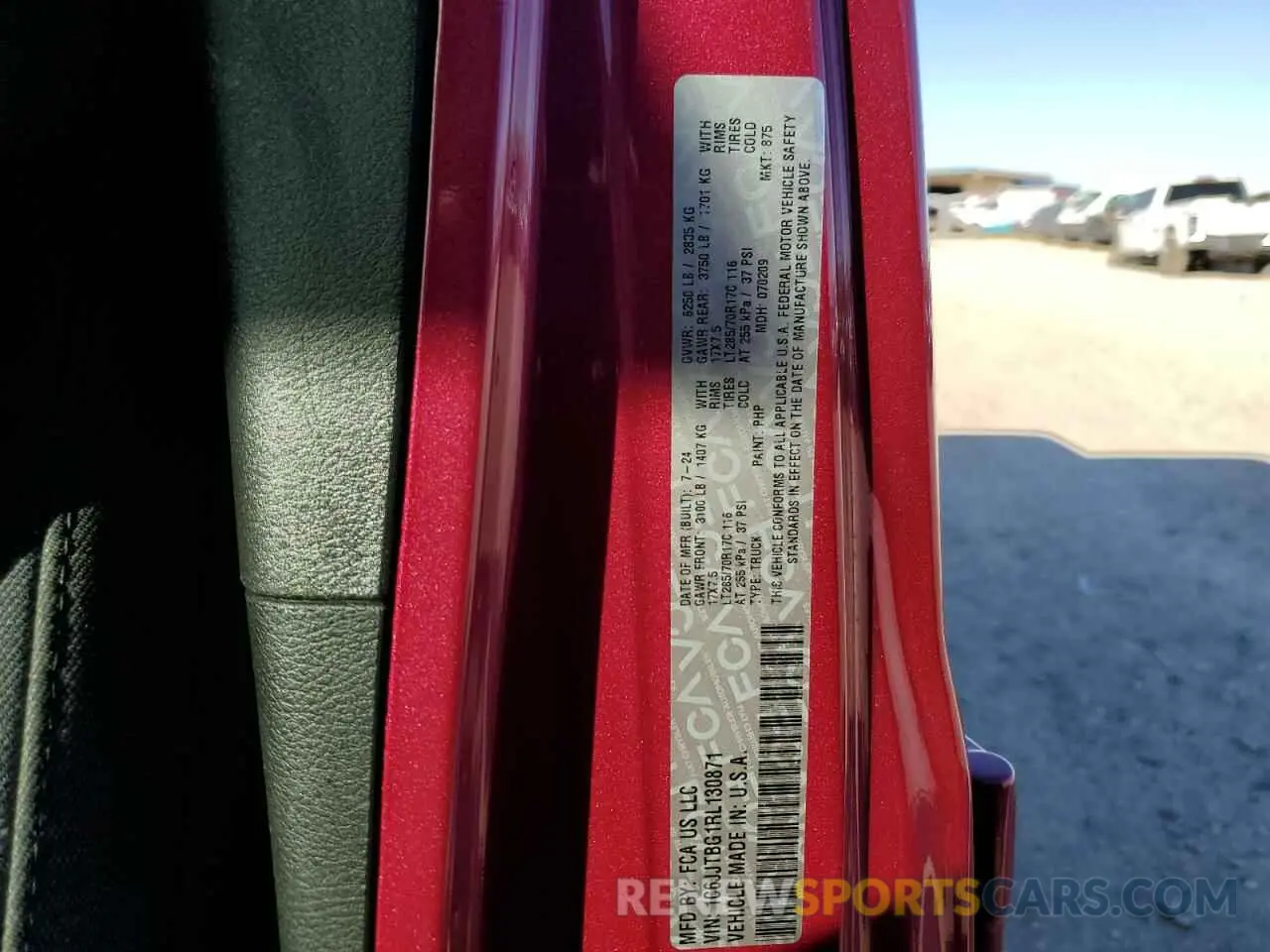 13 Photograph of a damaged car 1C6JJTBG1RL130871 JEEP GLADIATOR 2024