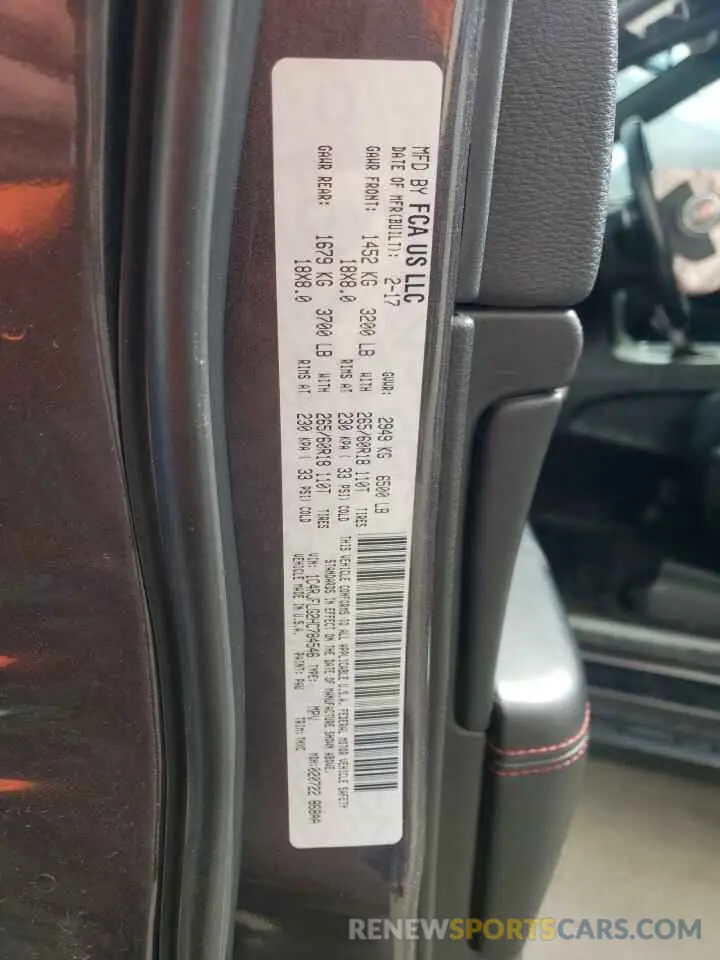12 Photograph of a damaged car 1C4RJFLG2HC784546 JEEP GRAND CHER 2017