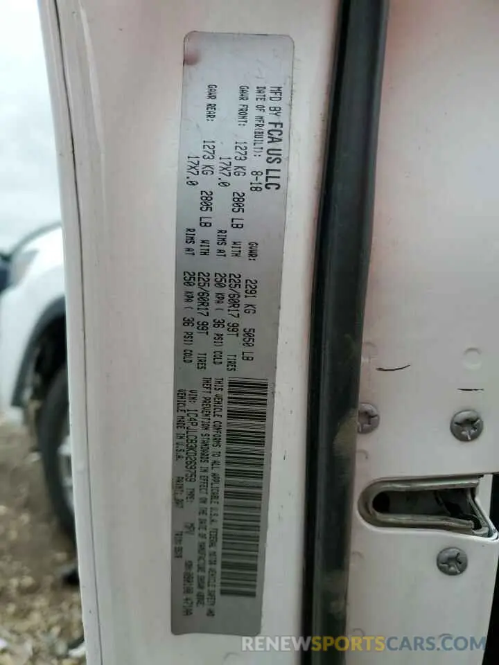 13 Photograph of a damaged car 1C4PJLCB3KD269759 JEEP GRAND CHER 2019