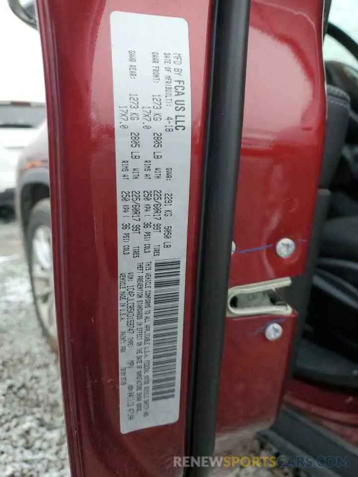 13 Photograph of a damaged car 1C4PJLCB5KD159747 JEEP GRAND CHER 2019