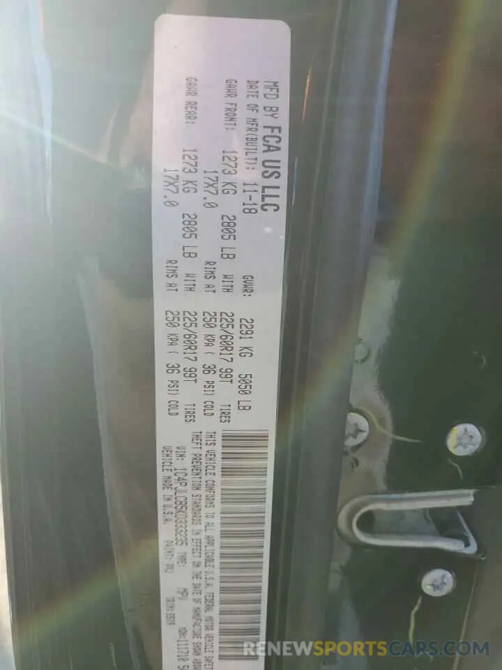 15 Photograph of a damaged car 1C4PJLCB5KD333235 JEEP GRAND CHER 2019