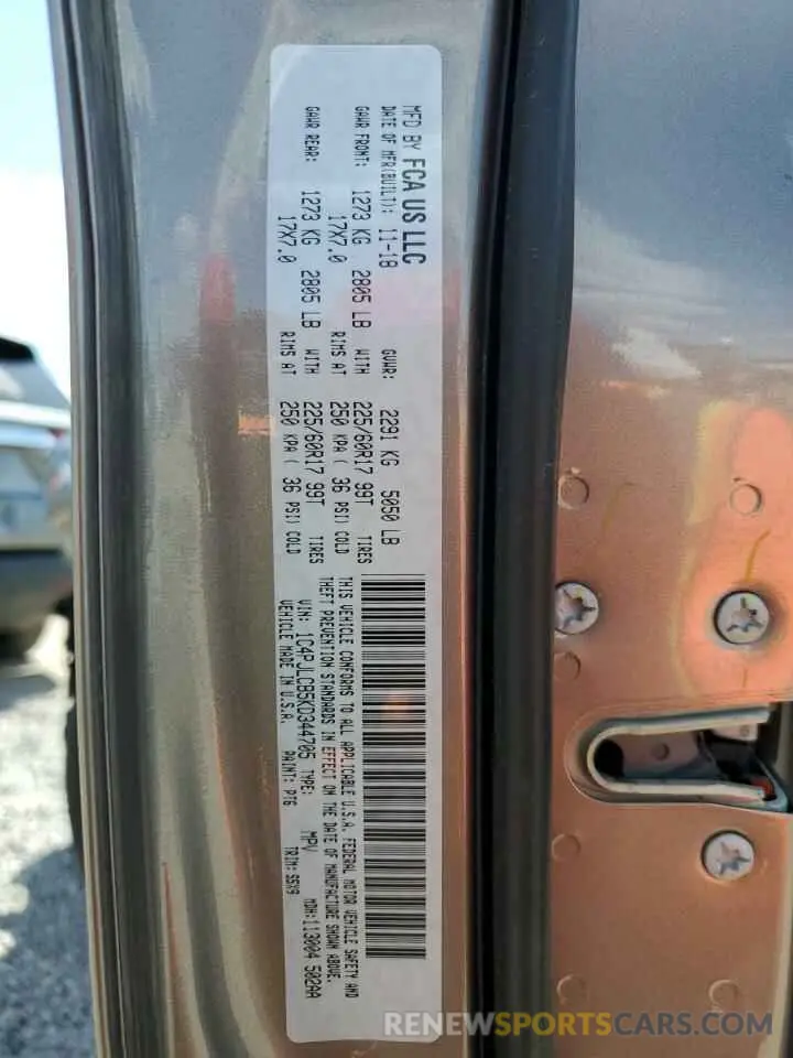 14 Photograph of a damaged car 1C4PJLCB5KD344705 JEEP GRAND CHER 2019