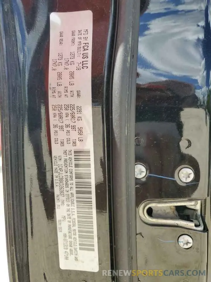 15 Photograph of a damaged car 1C4PJLCB6KD262837 JEEP GRAND CHER 2019
