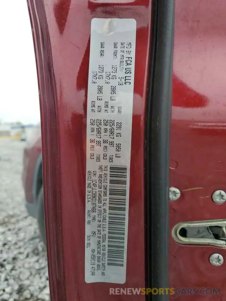 14 Photograph of a damaged car 1C4PJLCB9KD187468 JEEP GRAND CHER 2019
