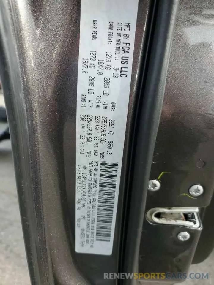 13 Photograph of a damaged car 1C4PJLDB2KD434103 JEEP GRAND CHER 2019