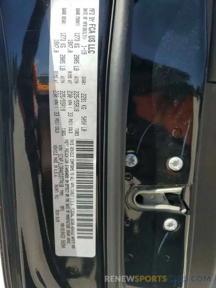 14 Photograph of a damaged car 1C4PJLDB4KD377418 JEEP GRAND CHER 2019