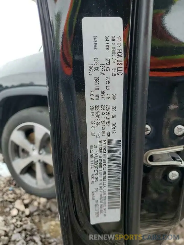 14 Photograph of a damaged car 1C4PJLDB5KD479374 JEEP GRAND CHER 2019