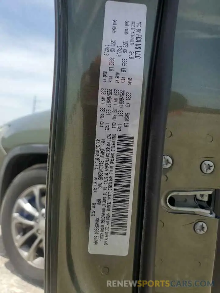 13 Photograph of a damaged car 1C4PJLLB1KD302905 JEEP GRAND CHER 2019