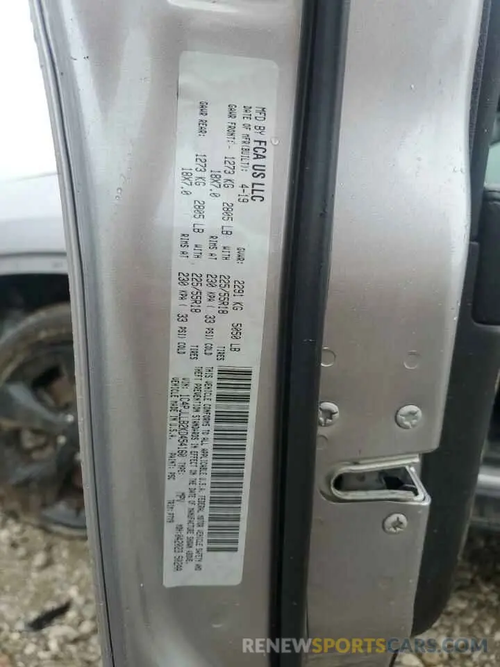 12 Photograph of a damaged car 1C4PJLLB2KD454160 JEEP GRAND CHER 2019