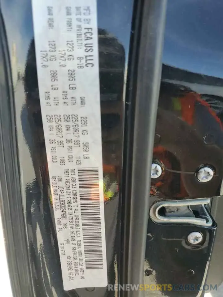 13 Photograph of a damaged car 1C4PJLLB3KD247681 JEEP GRAND CHER 2019