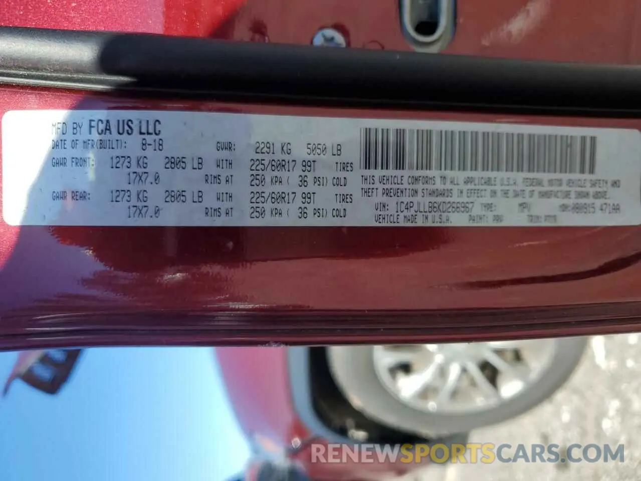 16 Photograph of a damaged car 1C4PJLLB6KD266967 JEEP GRAND CHER 2019