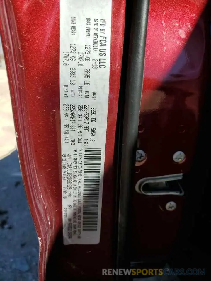 13 Photograph of a damaged car 1C4PJLLB9KD393325 JEEP GRAND CHER 2019
