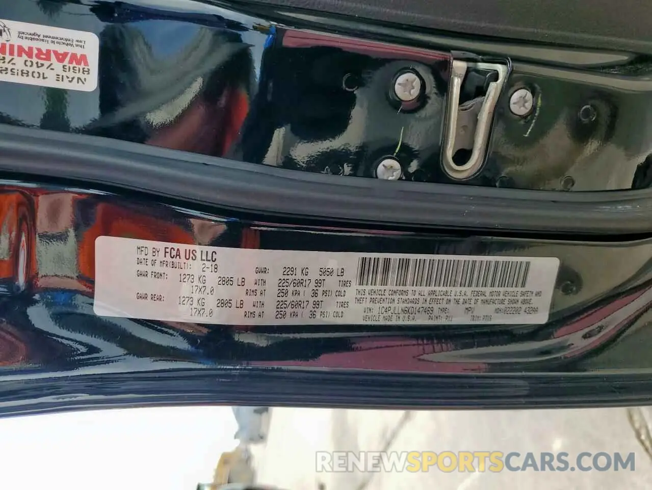 13 Photograph of a damaged car 1C4PJLLN6KD147469 JEEP GRAND CHER 2019