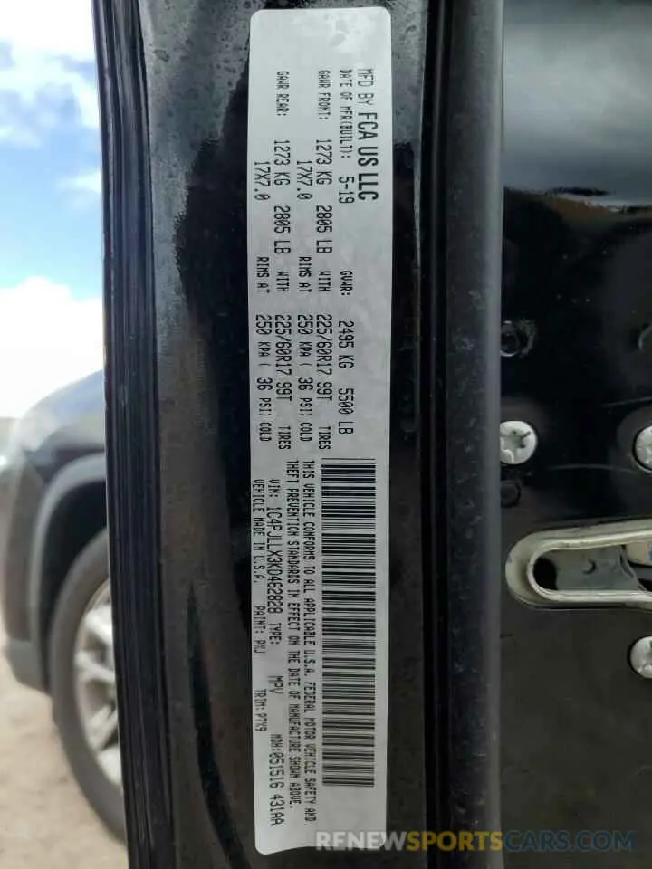 13 Photograph of a damaged car 1C4PJLLX3KD462828 JEEP GRAND CHER 2019