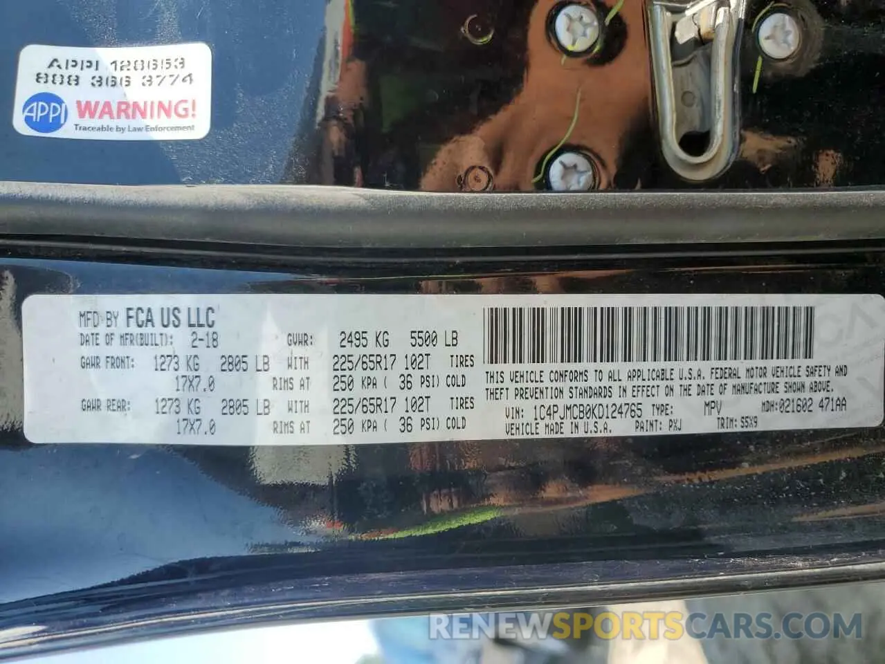 12 Photograph of a damaged car 1C4PJMCB0KD124765 JEEP GRAND CHER 2019