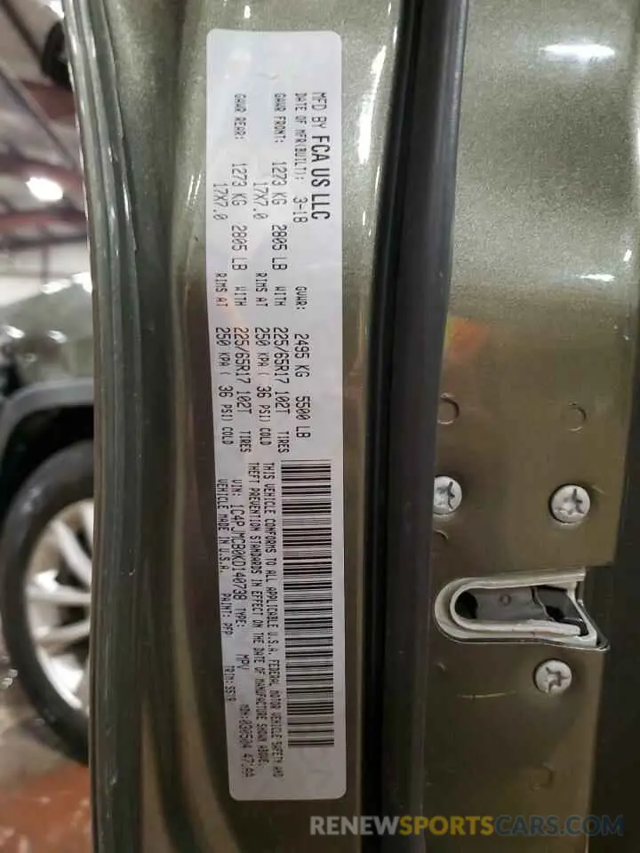 13 Photograph of a damaged car 1C4PJMCB0KD140738 JEEP GRAND CHER 2019